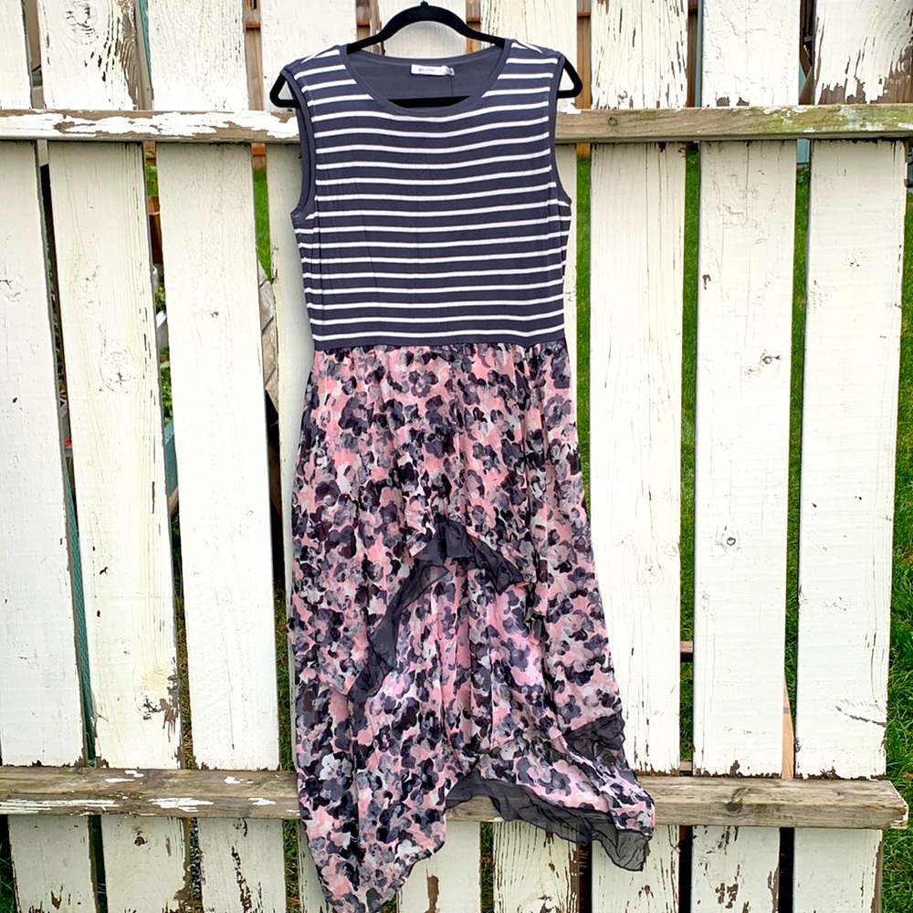 Baily44 maxi floral stripe dress Retrieve size L